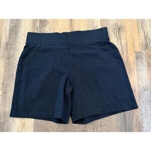 Lands’ End Black Starfish Shorts Small Pull-On Athleisure